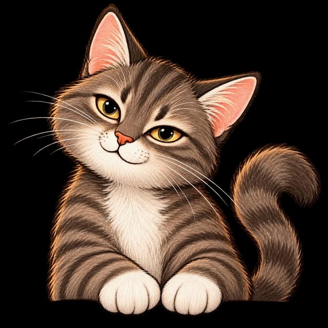 Muse leans over the hint note, ready to lend a paw