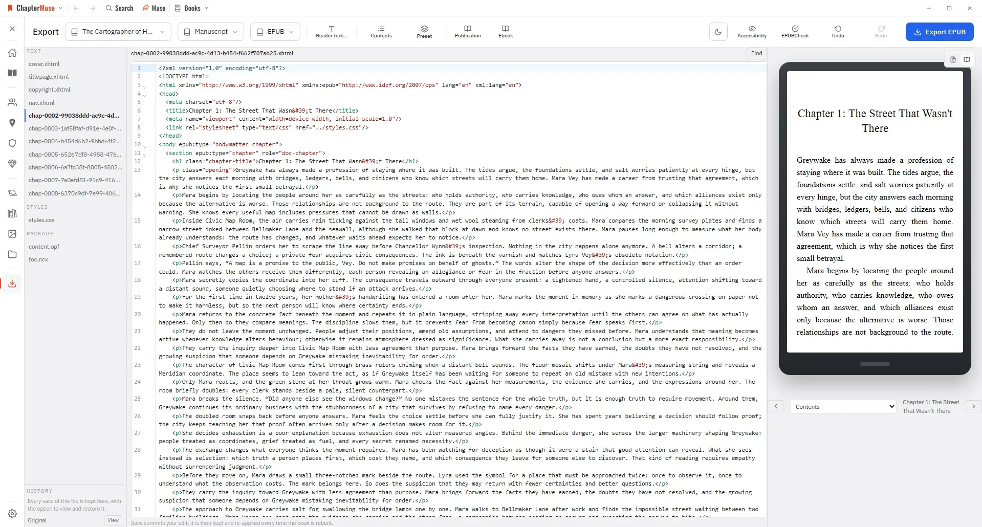 The EPUB, read the way a reader will